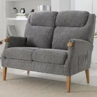 Laurel 2-Seater Sofa - Steel Blue, Fabric