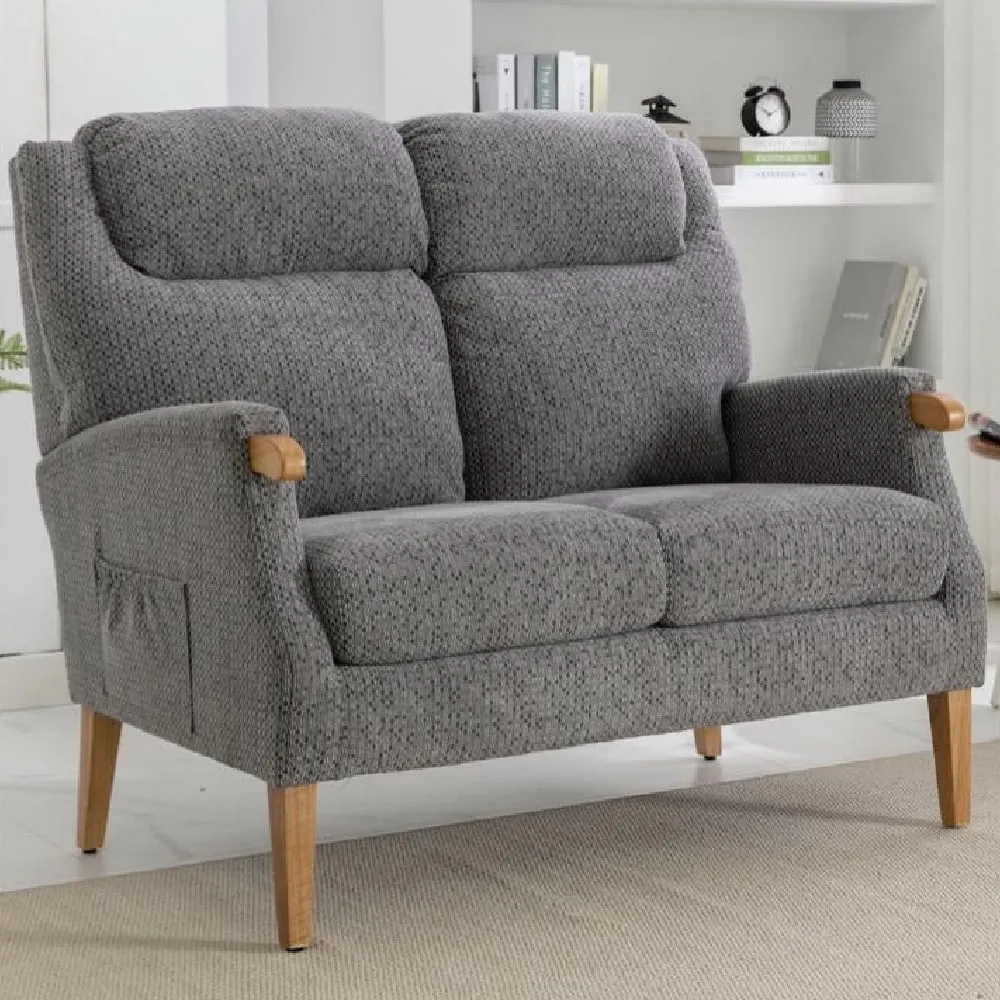 Laurel 2-Seater Sofa - Steel Blue, Fabric