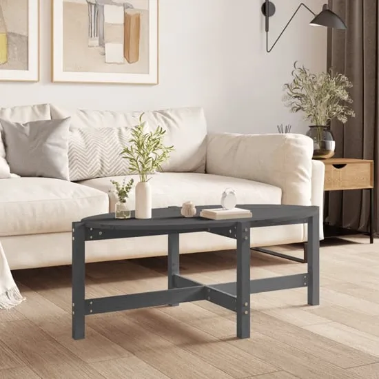 Laurel Coffee Table - Grey, Pine Wood