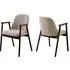 Laurel Dining Chairs with Wooden Frame - Beige, Fabric