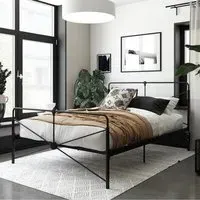 Laurel Double Bed Frame - Black, Metal