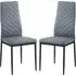 Laurel High-Back Dining Chairs - Grey, Faux Leather