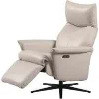 Laurel Recliner Chair with Swivel - Cashmere, Leather