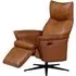 Laurel Recliner Chair with Swivel - Tan, Leather