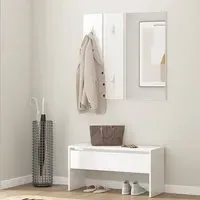 Lautoka Hallway Furniture Set - White, High Gloss