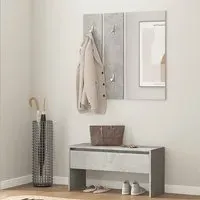 Lautoka Hallway Furniture Set with Storage - Concrete Effect