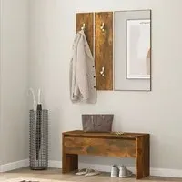 Lautoka Hallway Furniture Set with Storage - Smoked Oak