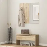 Lautoka Hallway Furniture Set with Storage - Sonoma Oak