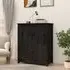 Laval 4 Door Sideboard - Black, Pine Wood