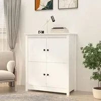 Laval 4 Door Sideboard - White, Pine Wood