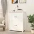 Laval 4 Door Sideboard - White, Pine Wood