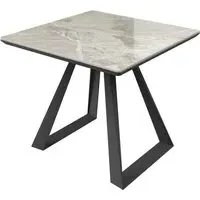 Laval Ceramic Glass Side Table - Grey