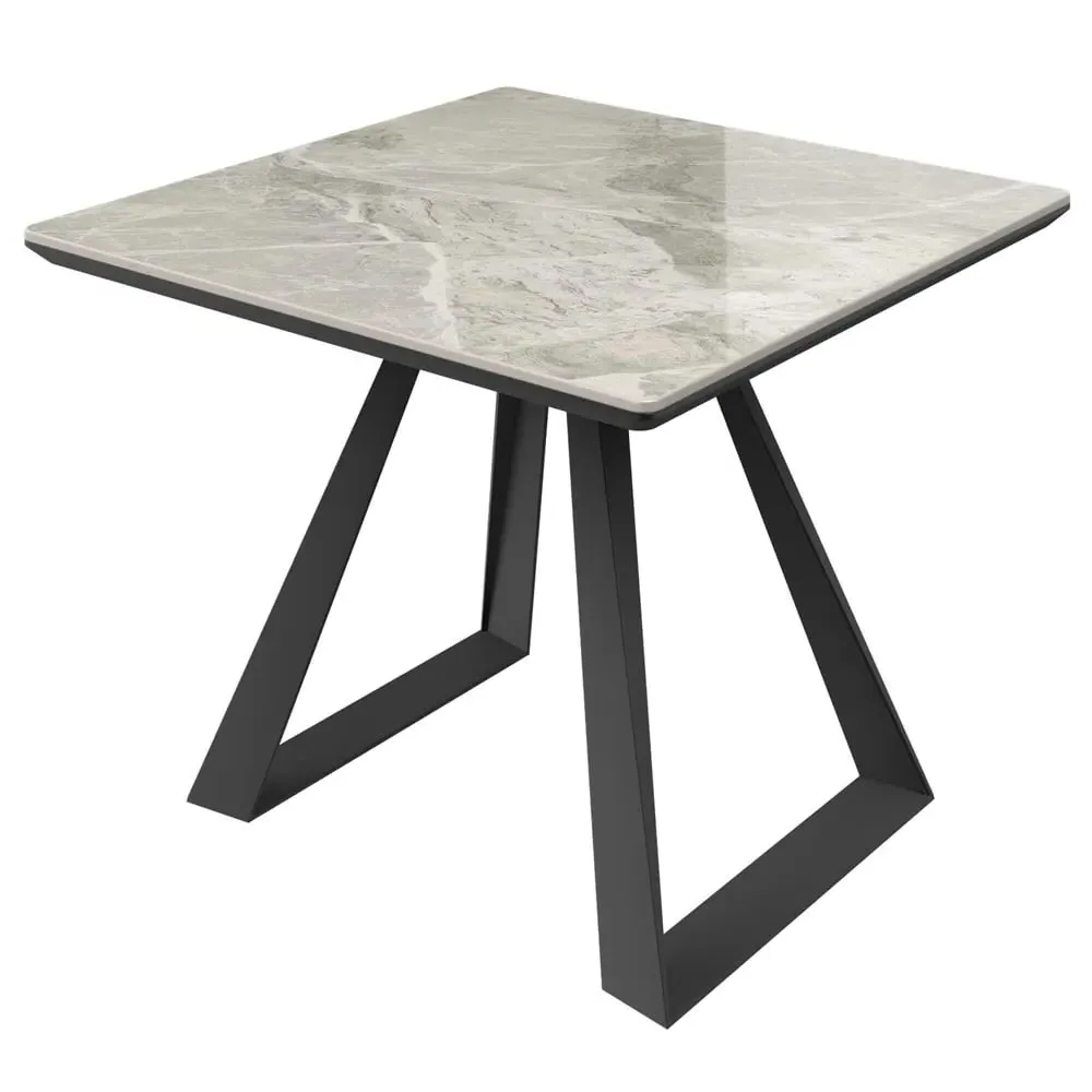 Laval Ceramic Glass Side Table - Grey image