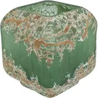 Laval Cube Glass Planter - Green, Gold