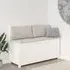Laval Large Storage Bench with Backrest - White, Pine