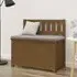 Laval Small Storage Bench with Backrest - Honey Brown, Pine