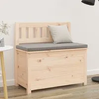 Laval Small Storage Seating Bench - Natural, Solid Pine alternate view