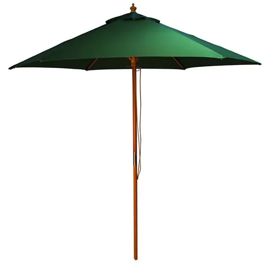Lavi Round 2.5M Parasol with Wood Pulley - Green