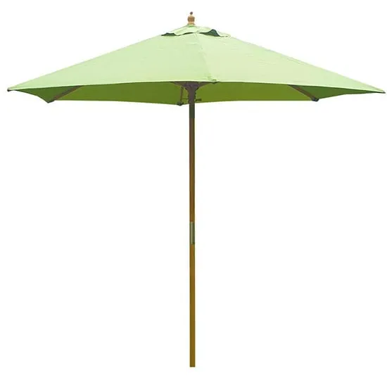 Lavi Round 2.5M Parasol with Wood Pulley - Light Green