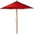 Lavi Round 2.5M Parasol with Wood Pulley - Red
