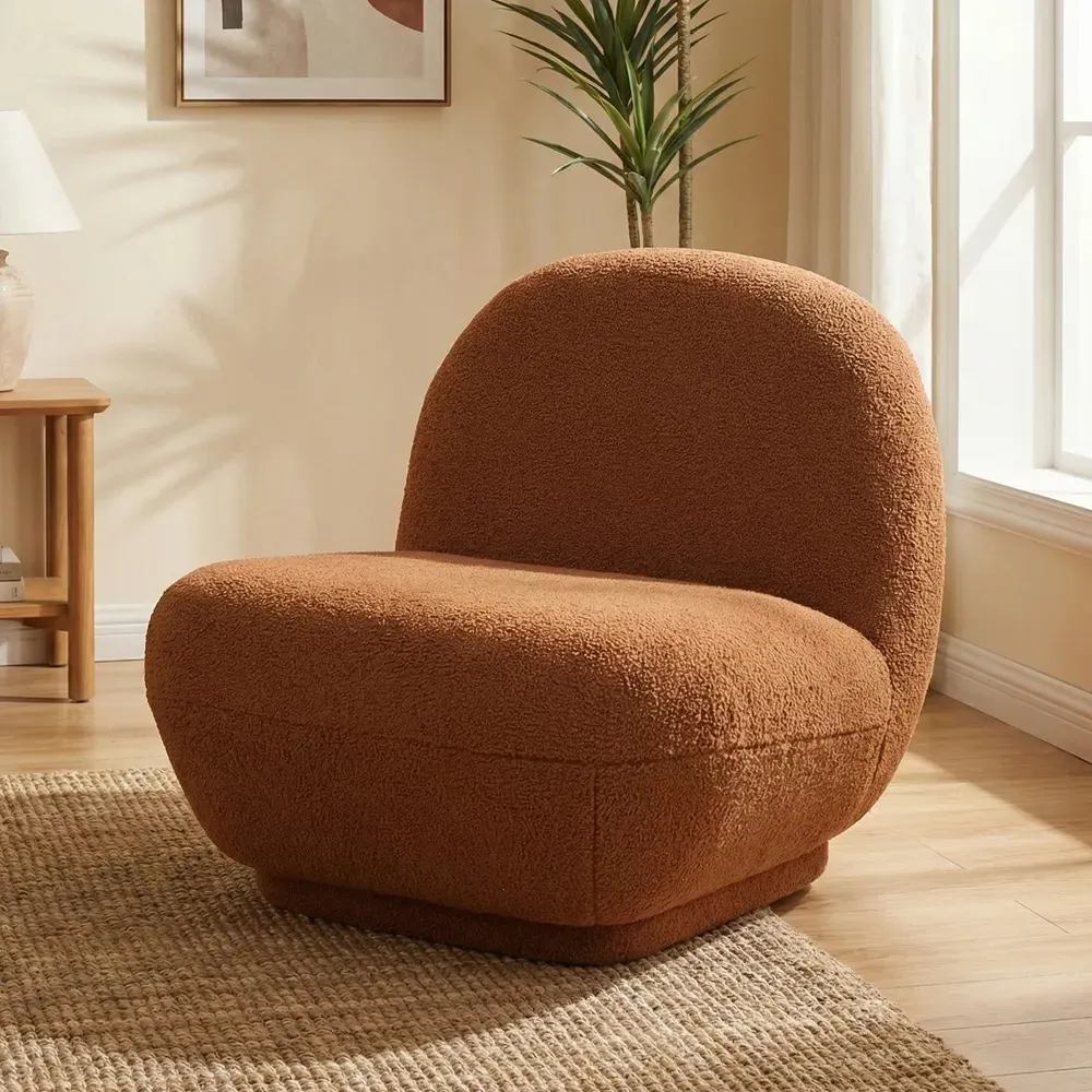 Lavio Fabric Accent Chair - Rust product