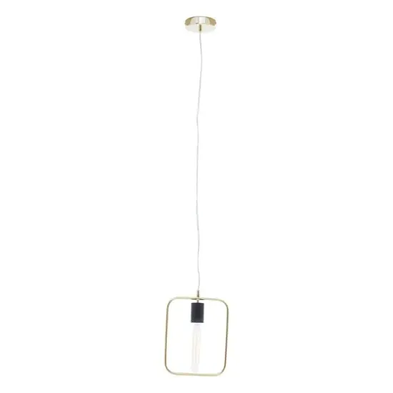 Lavish Rectangular Pendant Light - Gold, Iron