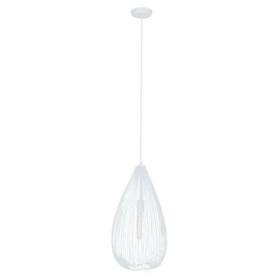 Lavish Teardrop Pendant Light - White, Iron