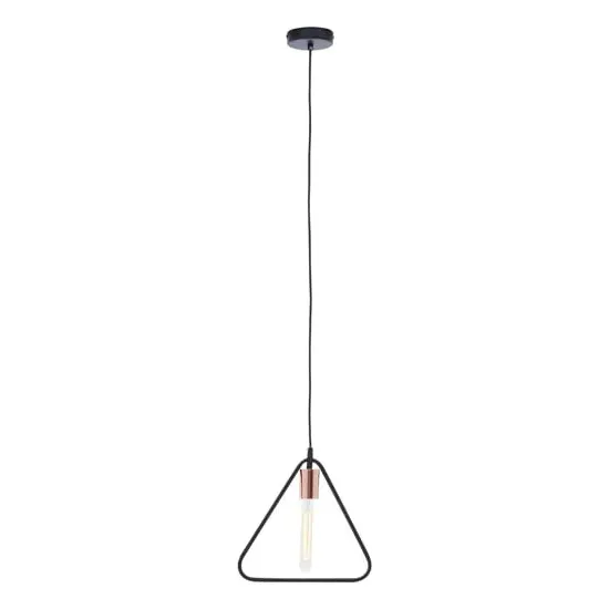 Lavish Triangular Pendant Light - Black, Iron