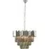 Lawton Small 4-Tier Chandelier Ceiling Light - Nickel, Glass