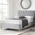 Laxly Double Bed Frame - Grey, Fabric