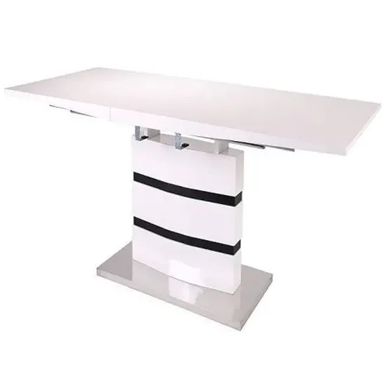 Layne Extendable Coffee Table - White, High Gloss image