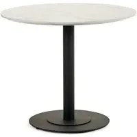 Layton Round Dining Table - White Marble Effect