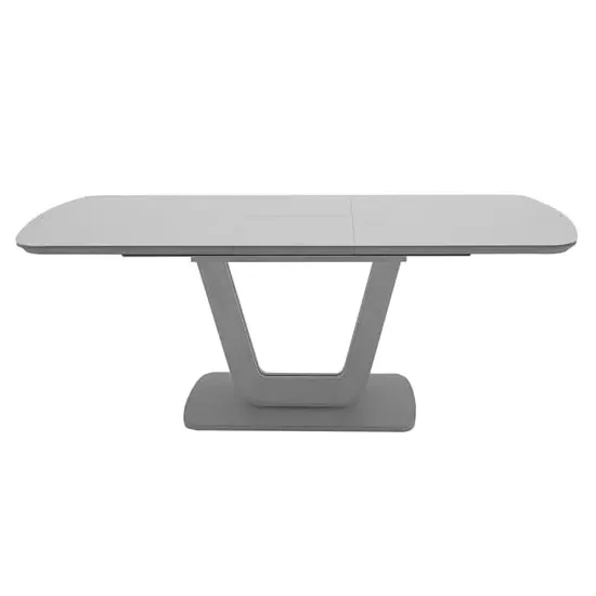Lazaro Large Extending Dining Table - Grey, Glass