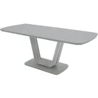 Lazaro Small Extending Dining Table - Grey, Glass