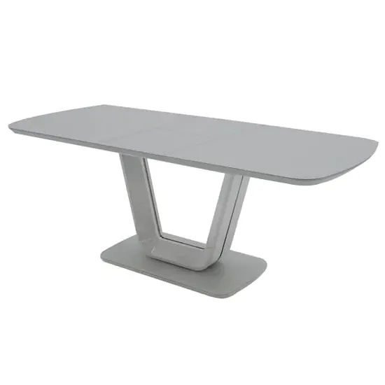 Lazaro Small Extending Dining Table - Grey, Glass image
