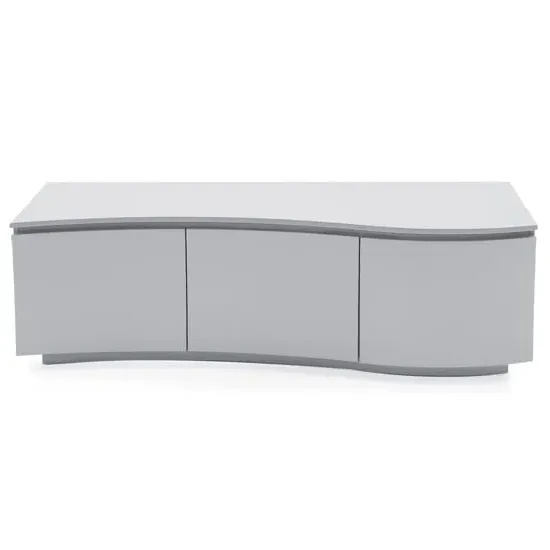 Lazaro Wooden TV Stand with LED Light - Grey, MDF image