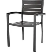 Lazzaretto Outdoor Armchair - Black, Aluminium