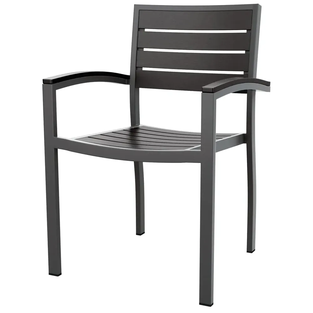 Lazzaretto Outdoor Armchair - Black, Aluminium image