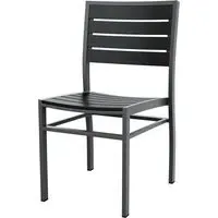 Lazzaretto Outdoor Side Chair - Black, Aluminium