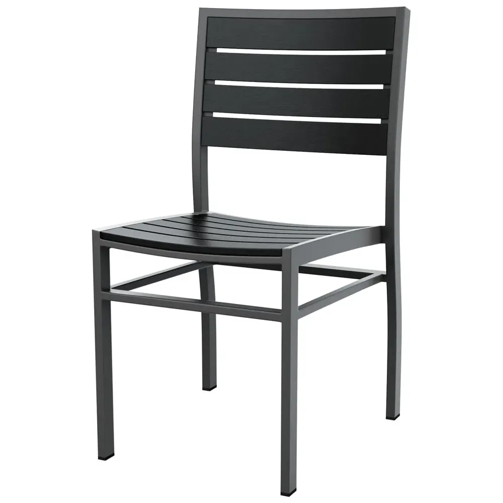Lazzaretto Outdoor Side Chair - Black, Aluminium