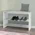 Leandro Shoe Rack Bench with 2 Shelves - White, Wood