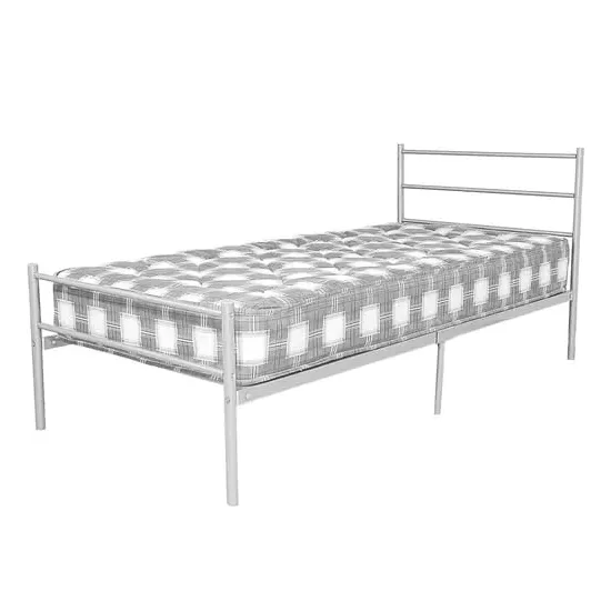 Leanna Single Bed Frame - Silver, Metal product