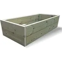 Lebanon Double Layer Raised Planter - Natural, Wood alternate view