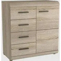 Lecco Highboard with Storage - Sonoma Oak