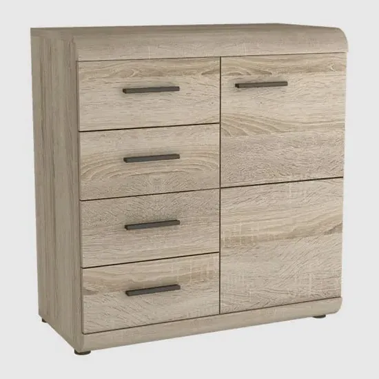Lecco Highboard with Storage - Sonoma Oak