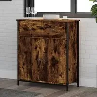 Lecco Sideboard with 2 Doors 2 Drawers - Smoked Oak