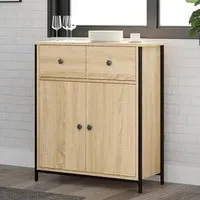 Lecco Sideboard with 2 Doors 2 Drawers - Sonoma Oak