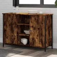 Lecco Sideboard with 2 Doors 2 Shelves - Smoked Oak