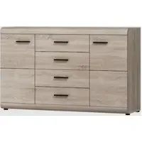 Lecco Sideboard with 2 Doors 4 Drawers - Sonoma Oak