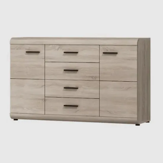 Lecco Sideboard with 2 Doors 4 Drawers - Sonoma Oak
